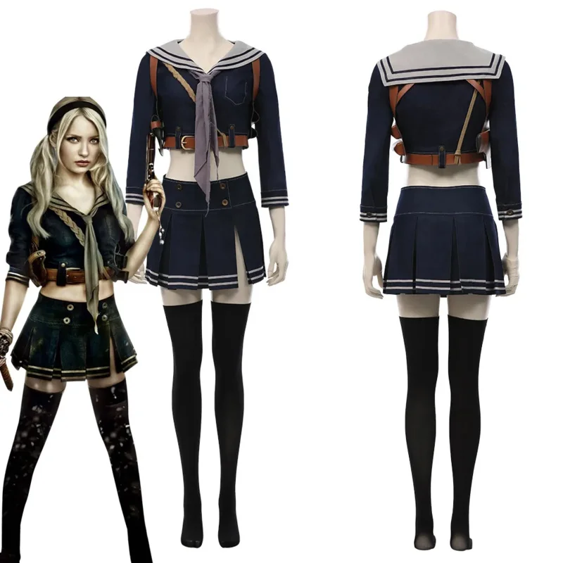 Punch Baby Doll Costume Women Uniforma sukne oblečenie Halloween Carnival Suit Cosplay