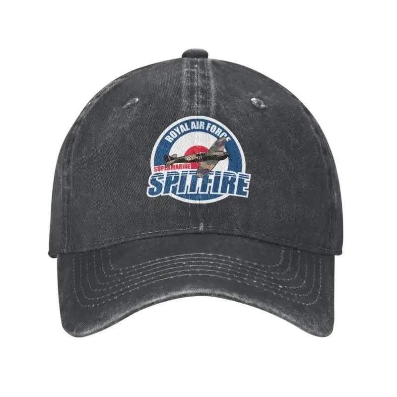 Punk Cotton Raf Spitfire Patch Royal Air Force Baseball Cap Baseball Priedušné supermarine lietadlo WW2 vojnové lietadlo pilotné lietadlo Dad Dad Hat