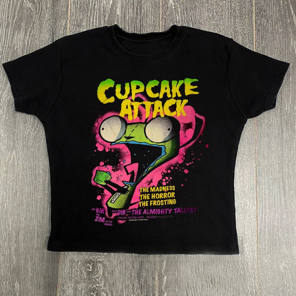 Punk estetické streetwear dámske listy tlačenie Príležitostné tričká s krátkym rukávom Grunge Baby Tees Vintage y2k gothic emo dievčenské plodiny
