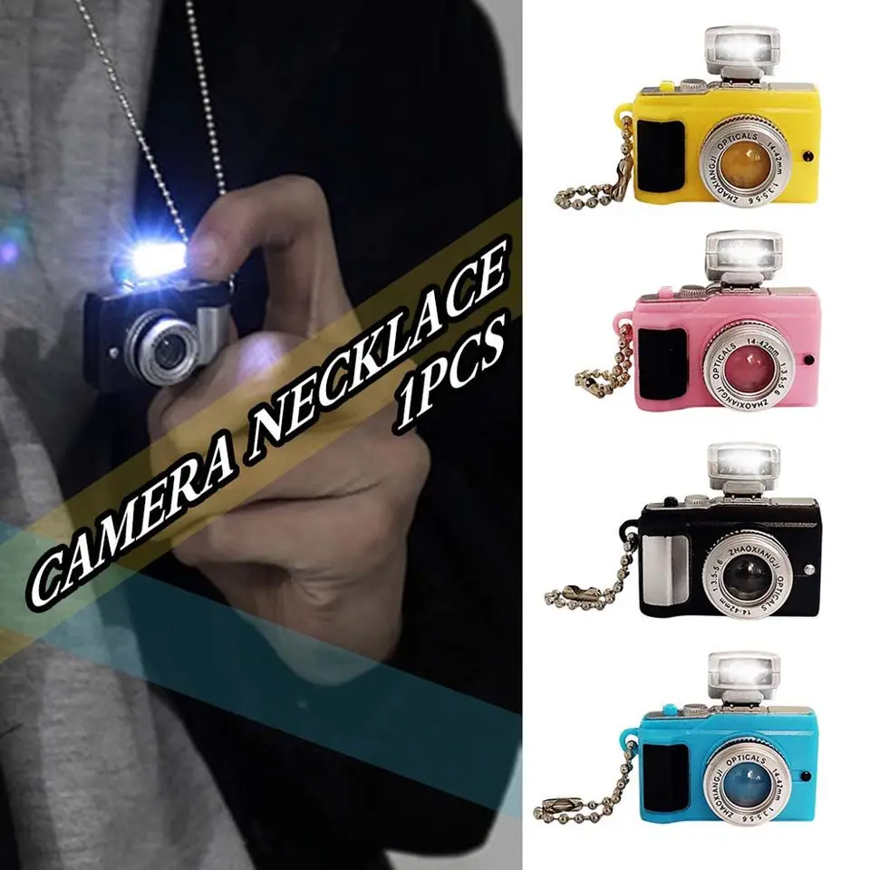 Punk Flash Camera prívesok náhrdelníky