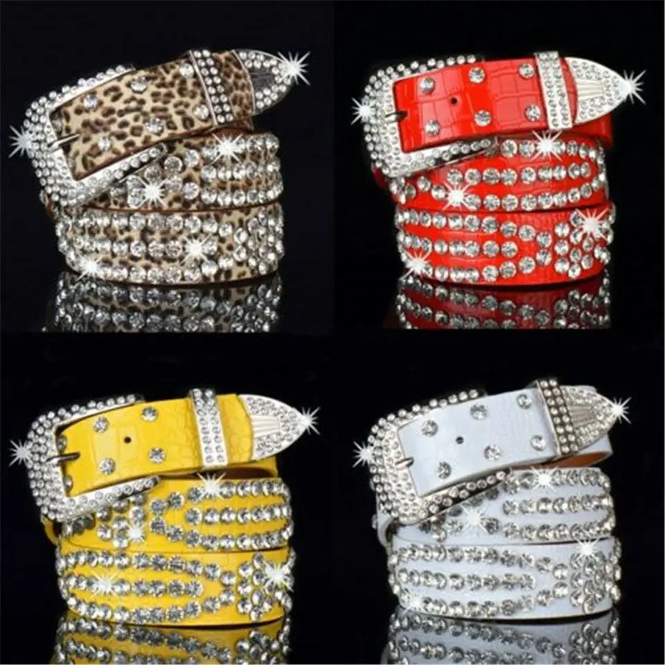 Punk luxusný remienok Diamond Belt Goth Lolita Cosplay harajuku y2k bling bling disco pásový pás bedra popové ženy Men krištáľové pásy