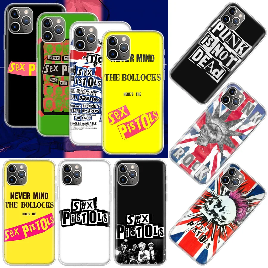 Punk rockové sexuálne pištole kapela pre telefón pre Apple iPhone 12 Mini 14 13 15 Pro Max 11 x xs xr 16 plus cover shell coque