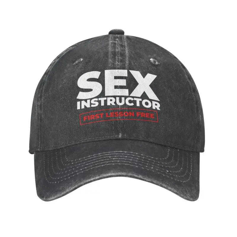 Punk unisex bavlnená sexuálny inštruktor baseball čiapka pre dospelý nastaviteľný otec klobúk Ženy Men vonku