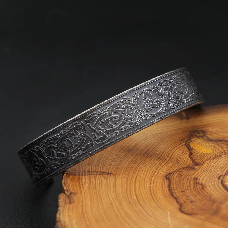 Punk Viking Amulet Amulet z nehrdzavejúcej ocele pre mužov Nordický keltský uzol náramok módne vinobranie šperky darčeky kvapky