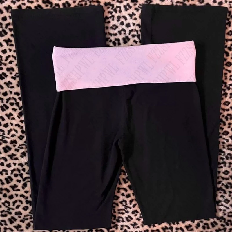 Punková farebná dámska zavedená nohavice Punk Príležitostné emo dievčatá retro jóga Streetwear estetické harajuku y2k gotické pohodlné nohavice
