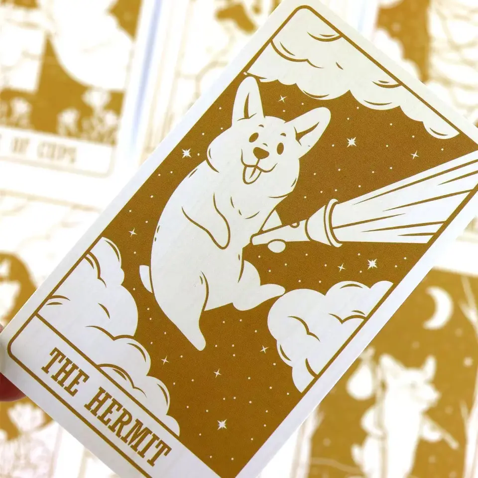 Puppy tarot paluba 78 roztomilé tarotové karty pre začiatočníkov Rider-Waite Tarot System vrecko s veľkosťou psa Tarot 10.3*6cm