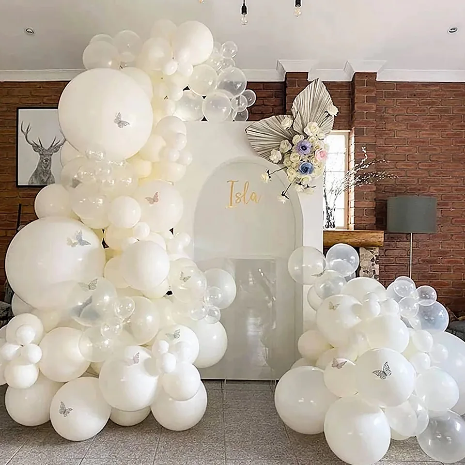 Pure White Balloon Garland Arch