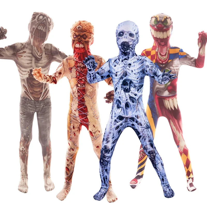 Purim Halloween kostýmy pre deti Horor Zombies Boy Girl Skeleton Obliekanie fantasy klipartovej kombinézy Kostý Kostý