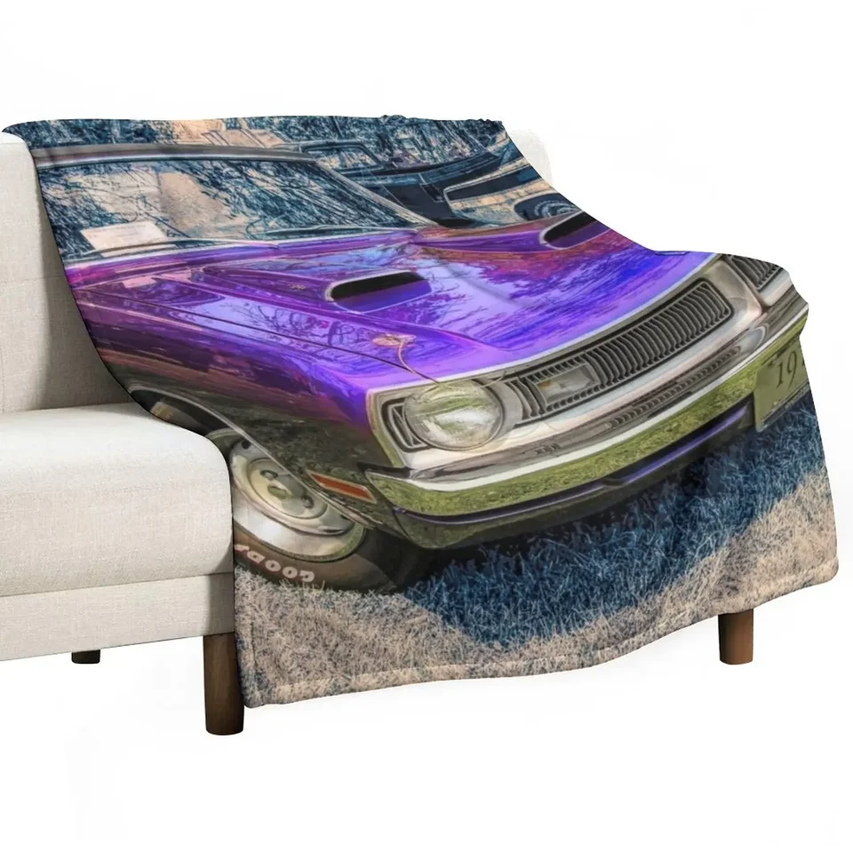 Purple 1970 DART Swinger Front Hrot Dekoratívne dekoratívne posteľné prikrývky pohovky Rozkročené prikrývky pre pohovky pre pohovky