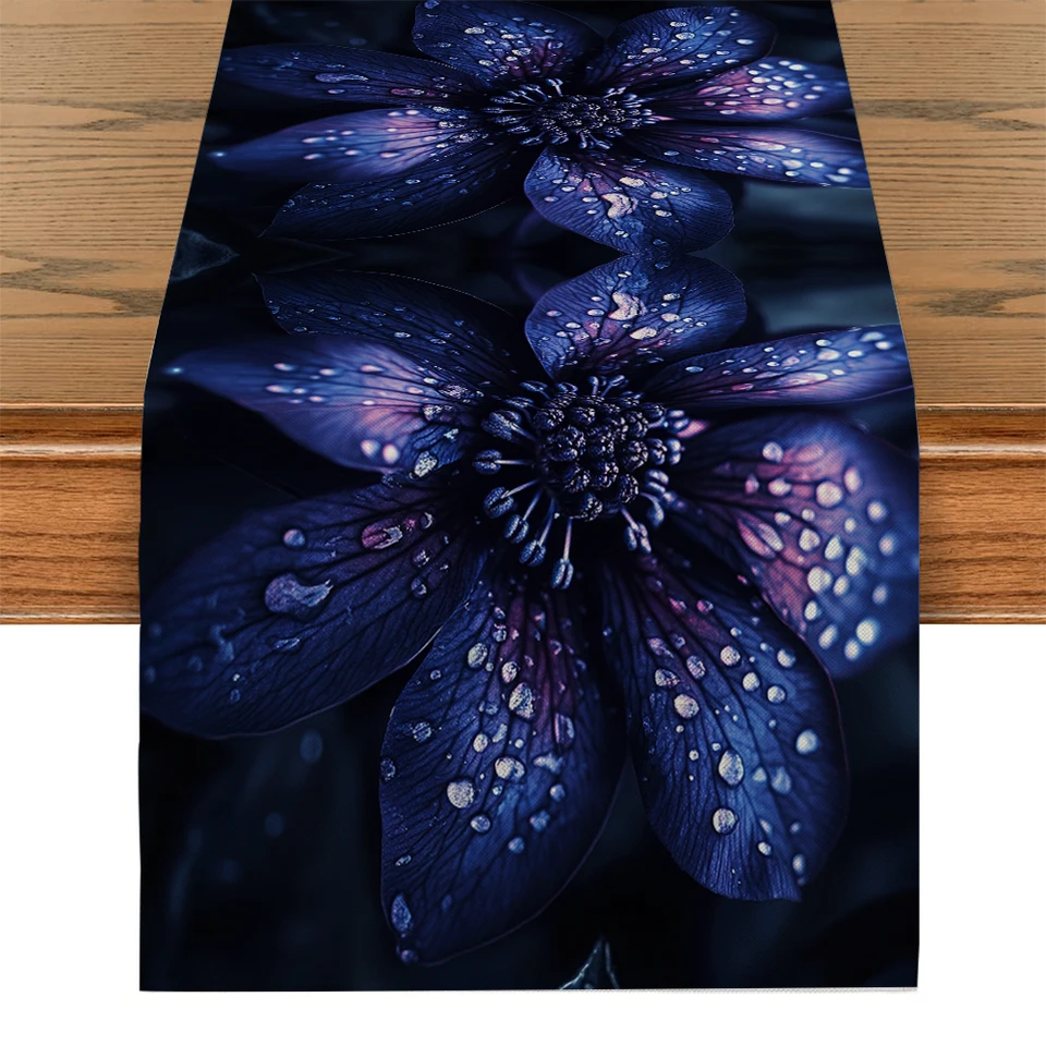 Purple hyacinth Drops Spring Table Runner kuchyňa jedálenská dekorácia stolová stola sviatky dekorácie výzdoba izba