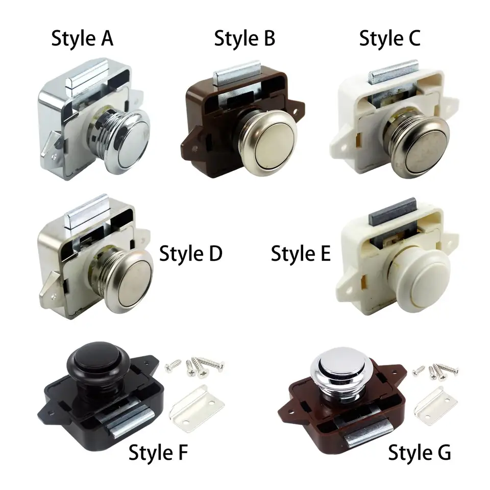 Push zaisťte zámok ľahkú inštaláciu Hardware skrinky na dvere zámku skrinky pre domáce kempingy RVS jachty