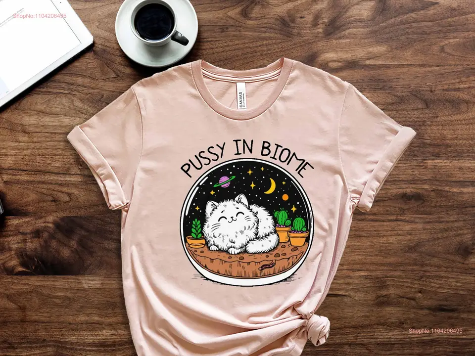 Pussy in Biom Bio Funny T tričko mačiatko sarkastické gen z dlhých alebo krátke rukávy