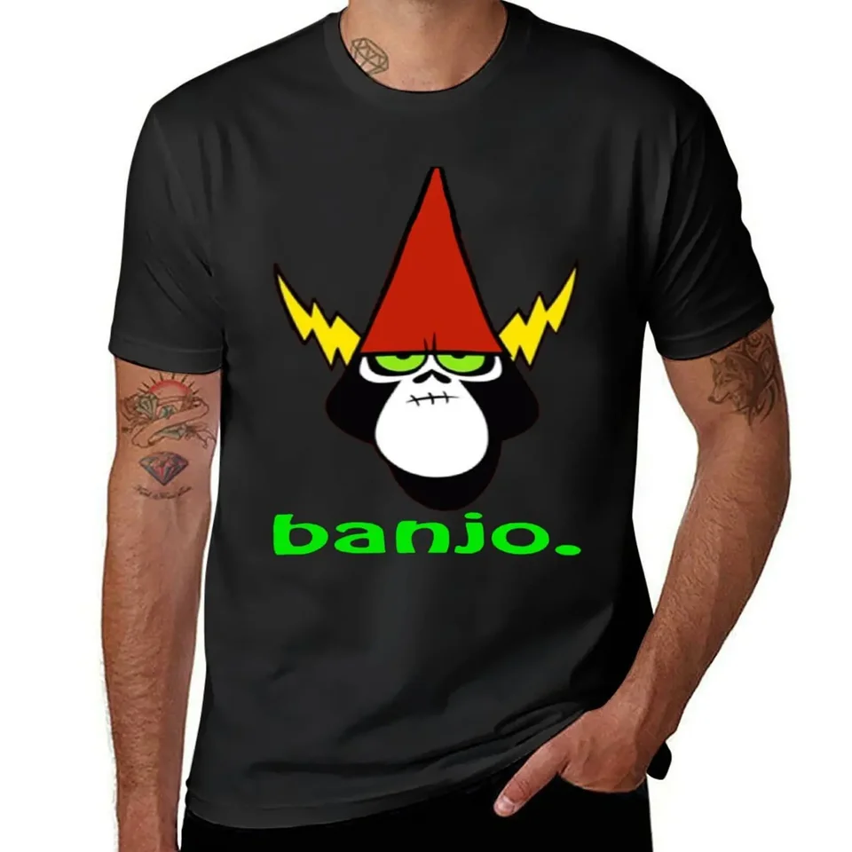 Putujte sa nad Yonder - Banjo Tričko Prispôsobené nadmerné tričko Tričky Plain biele tričká Men
