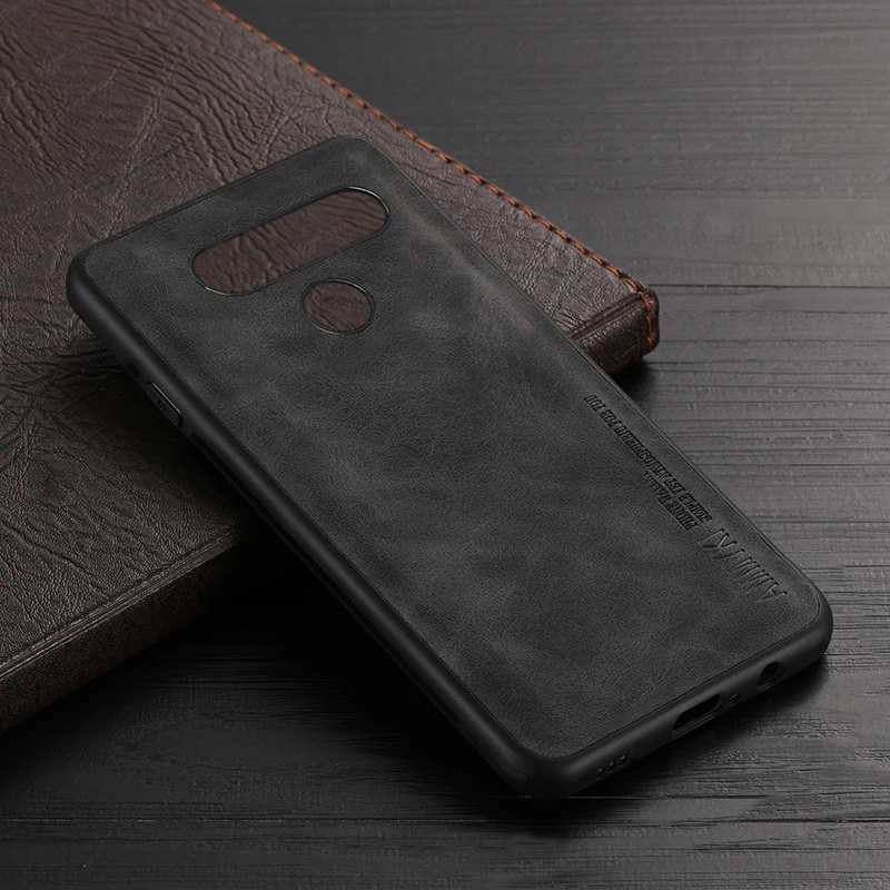 Puzdro Ammyki pre LG K50 Q60 puzdro TPU Soft Silikone Cover PU kožené puzdro pre puzdro LG G8 V40 Thinq