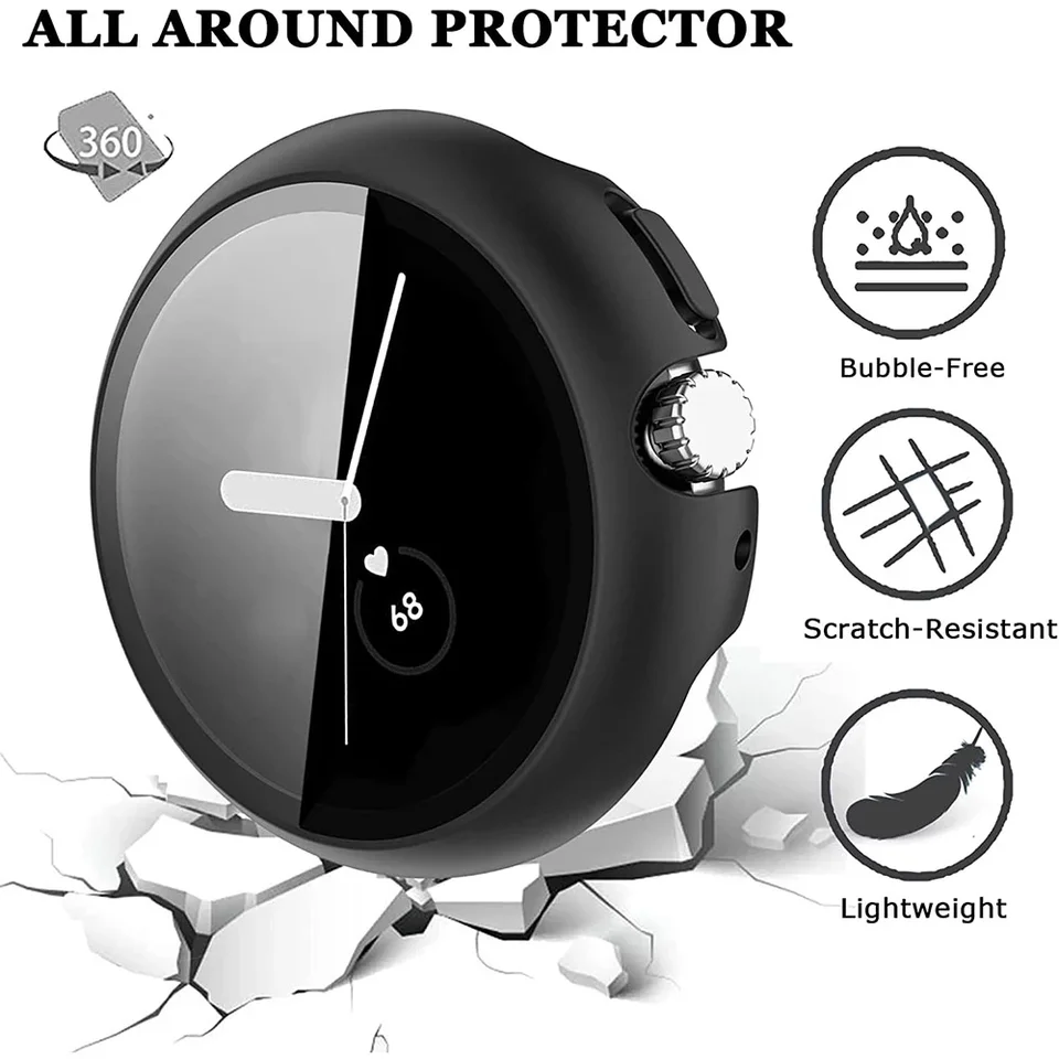 Puzdro chrániča obrazovky pre Google Pixel Watch 2 1 sklenené puzdro Úplný ochranný kryt proti škrabaniu pre Pixel Watch Accessories