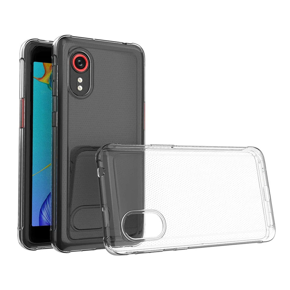 Puzdro HD Clear pre telefón pre Samsung Galaxy Xcovover 4 4S 5 6 Pro Soft TPU Transparentný nárazový kryštálový kryt zadného krytu Xcover5 XCover6Pro