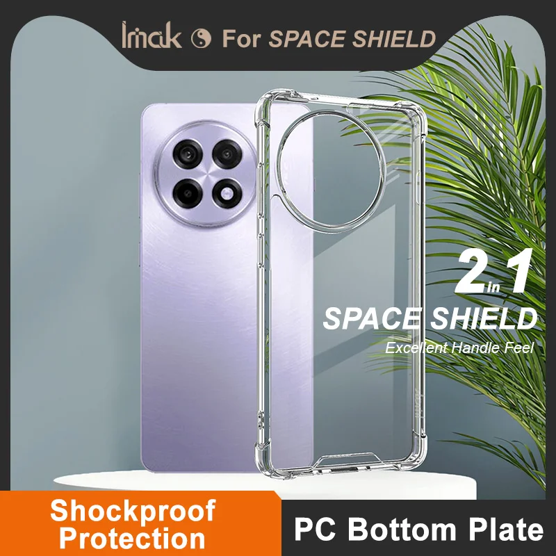 Puzdro IMAK pre OnePlus 13R 5G, 12 5G, 12R 5G, Ace 5 Pro 3 3V 5G Drop RESISANT Soft TPU Ráme + PC Clear Transparent zadný kryt