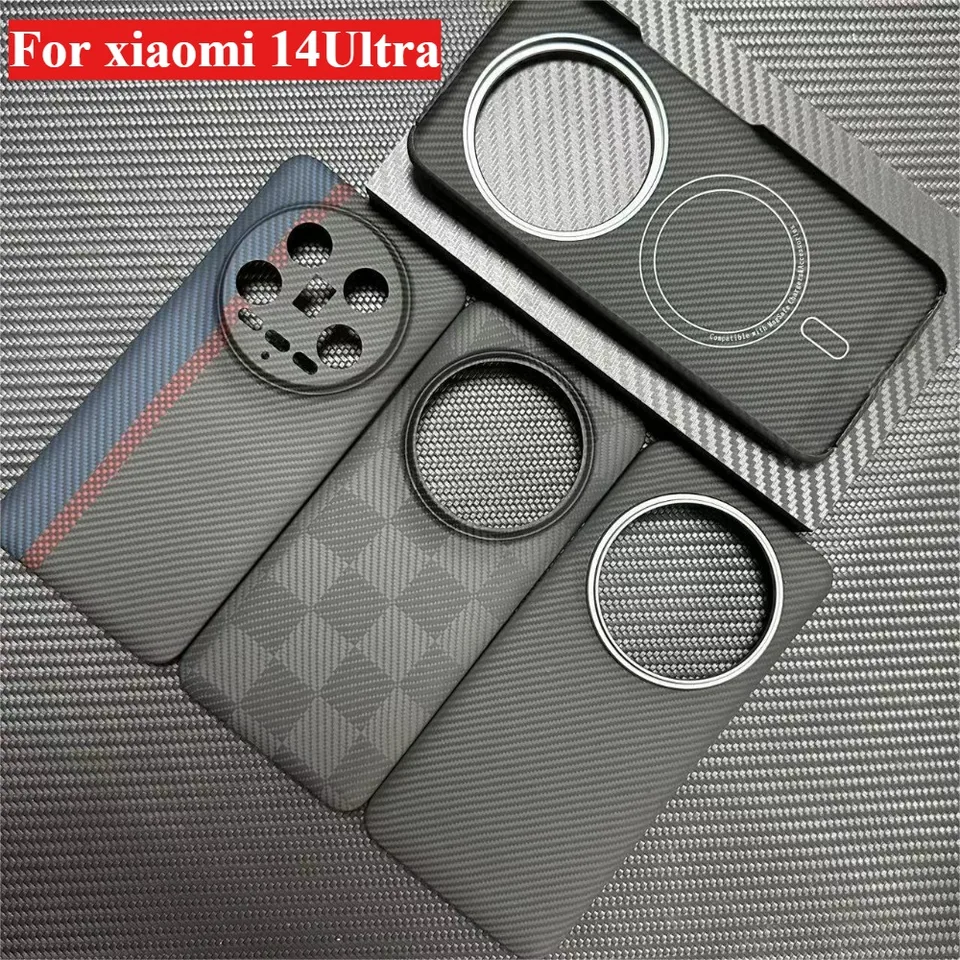Puzdro na aramid vlákna pre xiaomi 14ultra magnetické magnetické prsteň prsty