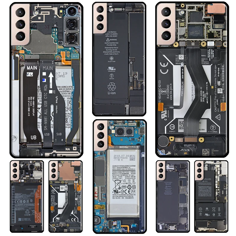 Puzdro na dosku dosky pre základné dosky pre Samsung Galaxy S10 S9 POZNÁMKA 10 PLUS POZNÁMKA 20 S10E S20 FE S22 S21 Ultra telefónny kryt
