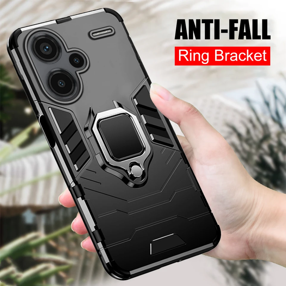 Puzdro na držiak kovového krúžku pre Xiaomi Redmi Poznámka 14 13 Pro+ 5G Magnetický stojan na aute Poznámka13 Note14 Pro Plus 14Pro 13Pro 4G Funda