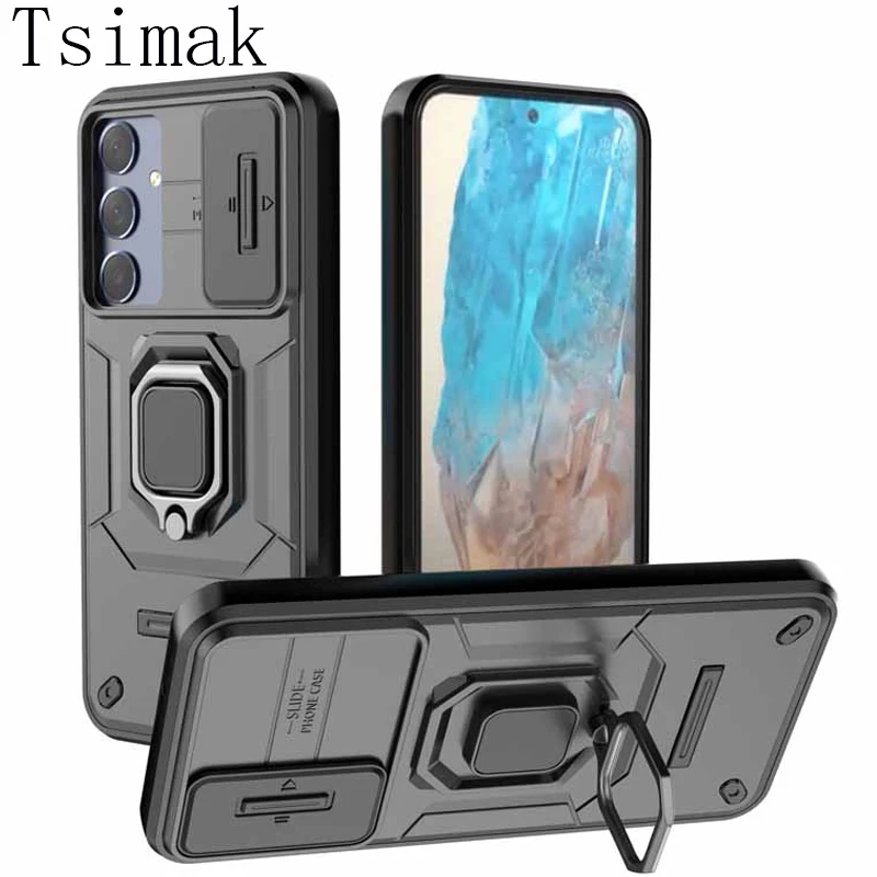 Puzdro na fotoaparát pre šošovku pre Samsung M15 M35 M55 M 35 OPPORNÝ PORUŽKA PORUŠENIA ARMOROVÉHO ZÁVODNÉHO ZÁVODAJÚCE PRE GALAXY A15 A25 A35 A55 S23 PLUS S24 ULTRA