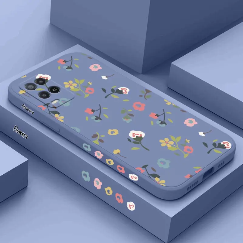 Puzdro na kvetinové kvety Silikónový telefón pre Samsung Galaxy A53 A54 A73 A91 A52S A51 A70 A71 A34 A32 A31 A24 A23 A22 A22 A14 A14