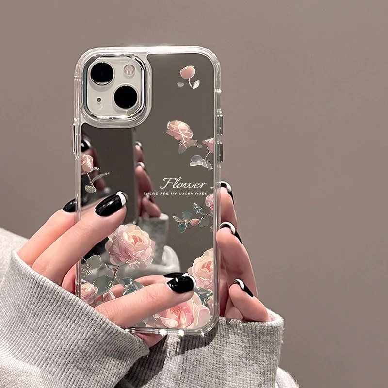 Puzdro na kvetinu ruží pre iPhone 16 Pro Max Funda iPhone 15 14 11 12 13 Pro Max 16 Plus xr x xs Shockproof Cover