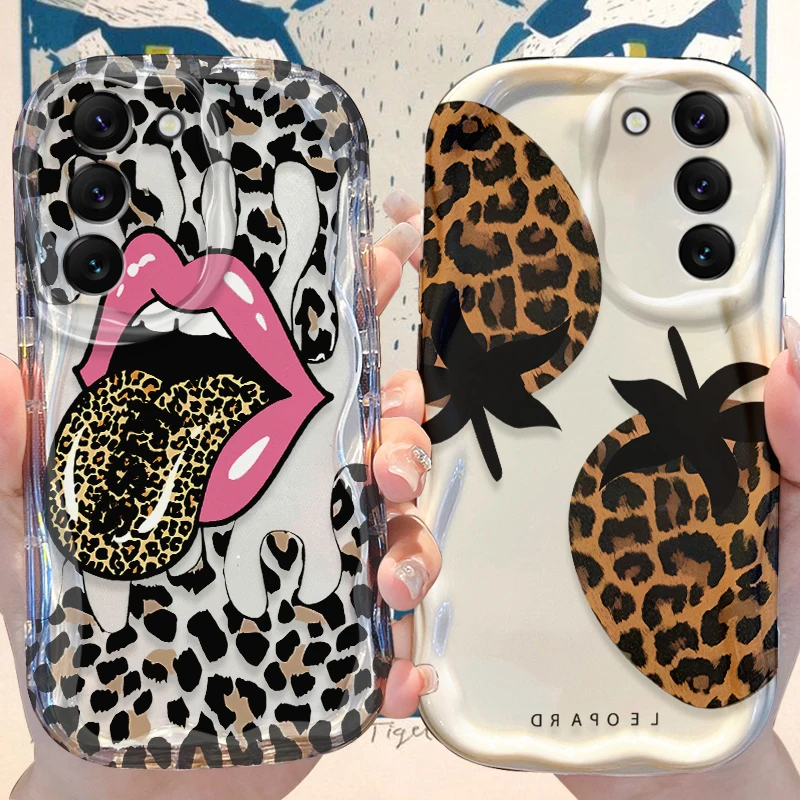 Puzdro na leopard pre Samsung Galaxy S24 S23 S22 S21 Ultra Plus S20 Fe A73 A72 A71 A55 A54 5G A53 A52 A51 4G A50S A50 A50