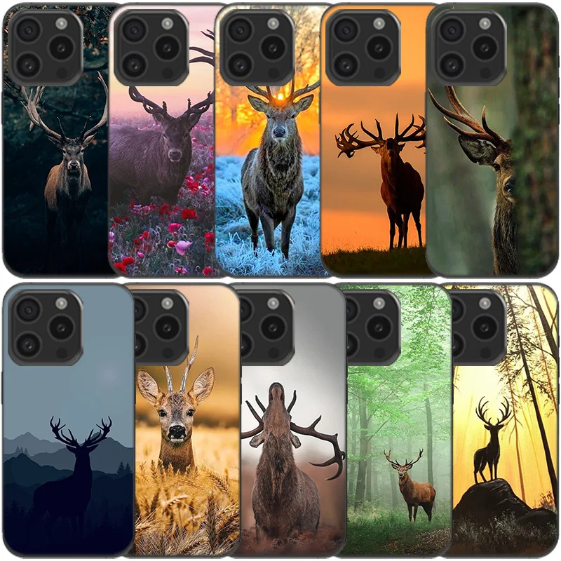 Puzdro na lov jeleňov CAMO CLEAR PASE pre Apple iPhone 12 13 Mini 11 14 15 16 Pro Max Cover xs Max xr Soft