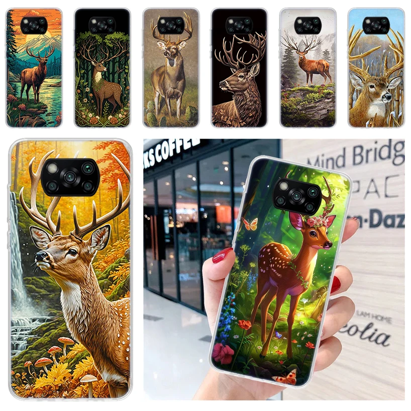Puzdro na lov jeleňov Camo pre puzdro pre Xiaomi POCO x6 x5 x4 GT x3 NFC F6 F5 PRO M5S M5 M4 M3 F4 F3 F2 F1 CAPA COQUE COCE COCK