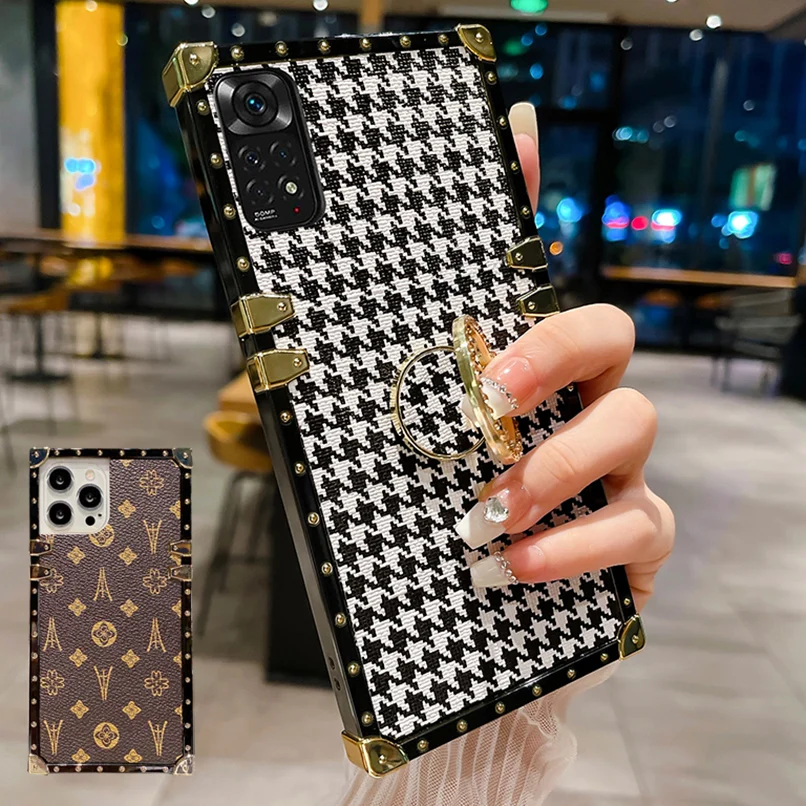 Puzdro na luxusný telefón pre Xiaomi Redmi Poznámka 12 Pro 13 5G 11 10 9 Max NOTA 11S XIOAMI REDMI 13C 12C 10C 13R Poznámka12 Kryt prsteňa ženy