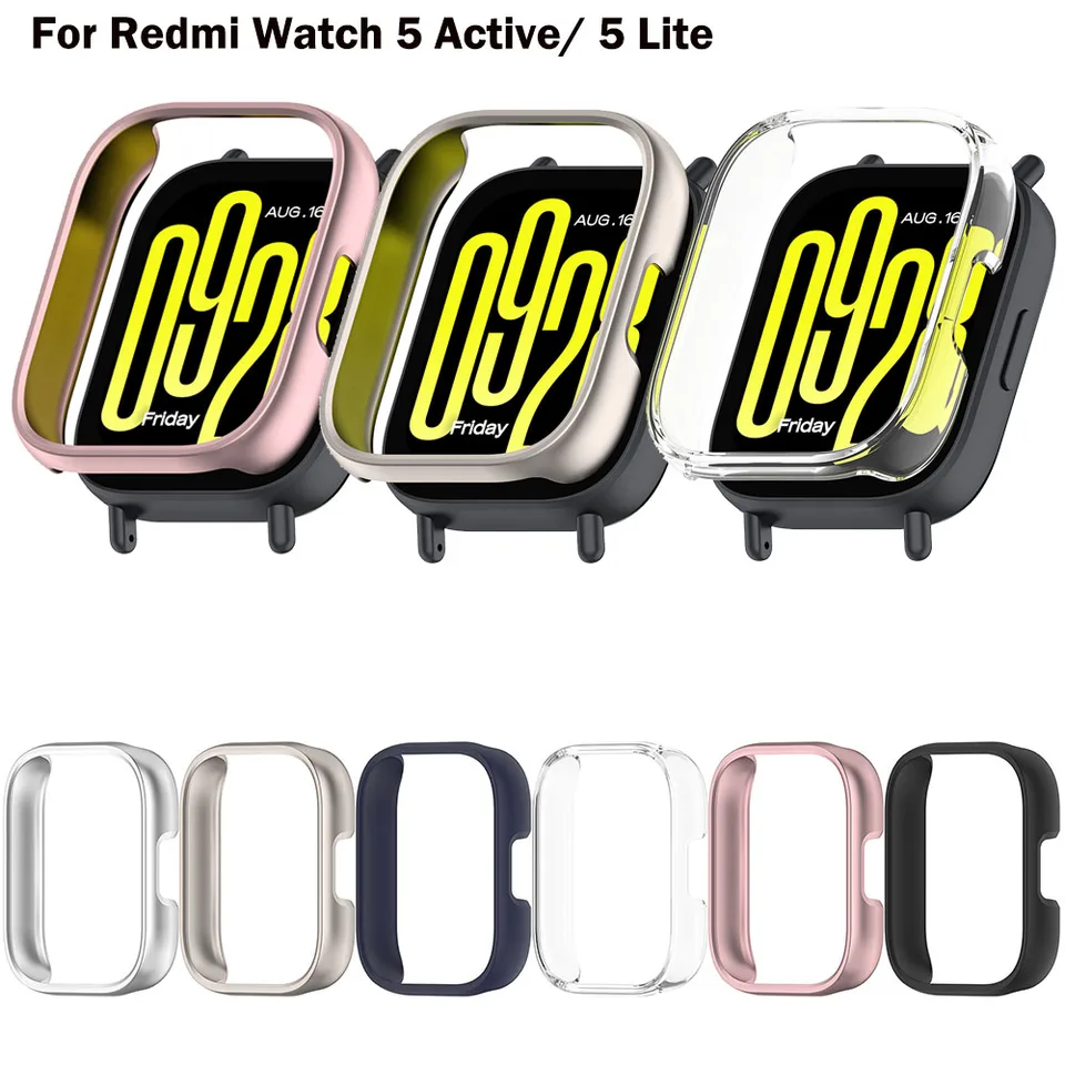 Puzdro na ochranu dutého PC pre Xiaomi Redmi Watch 5 Active Smart Frame Tvrdý kryt pre Redmi Watch 5 Lite Ochranné nárazník
