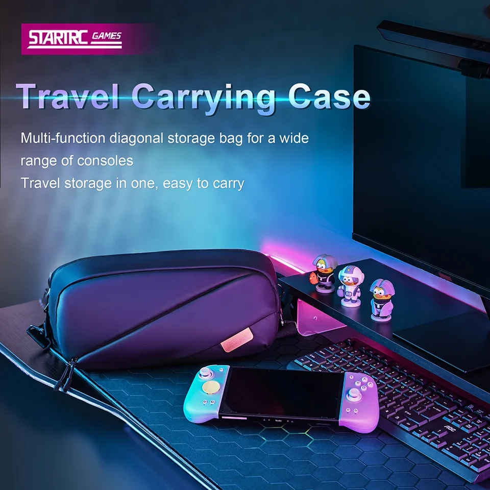 Puzdro na prenášanie hernej konzoly pre parnú palubu/pary OLED/ASUS ROG Ally X s viacerými vreckami s veľkou kapacitnou kapacitnou taškou na rameno
