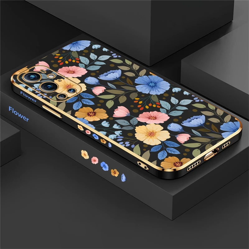 Puzdro na retro kvety pre OnePlus 9 Pro 8 8t One Plus 1+8 1+8T 1+9 Nord 2 Lite CE2 3 Silikón Luxusný pokrývka telefónu Coque Coque