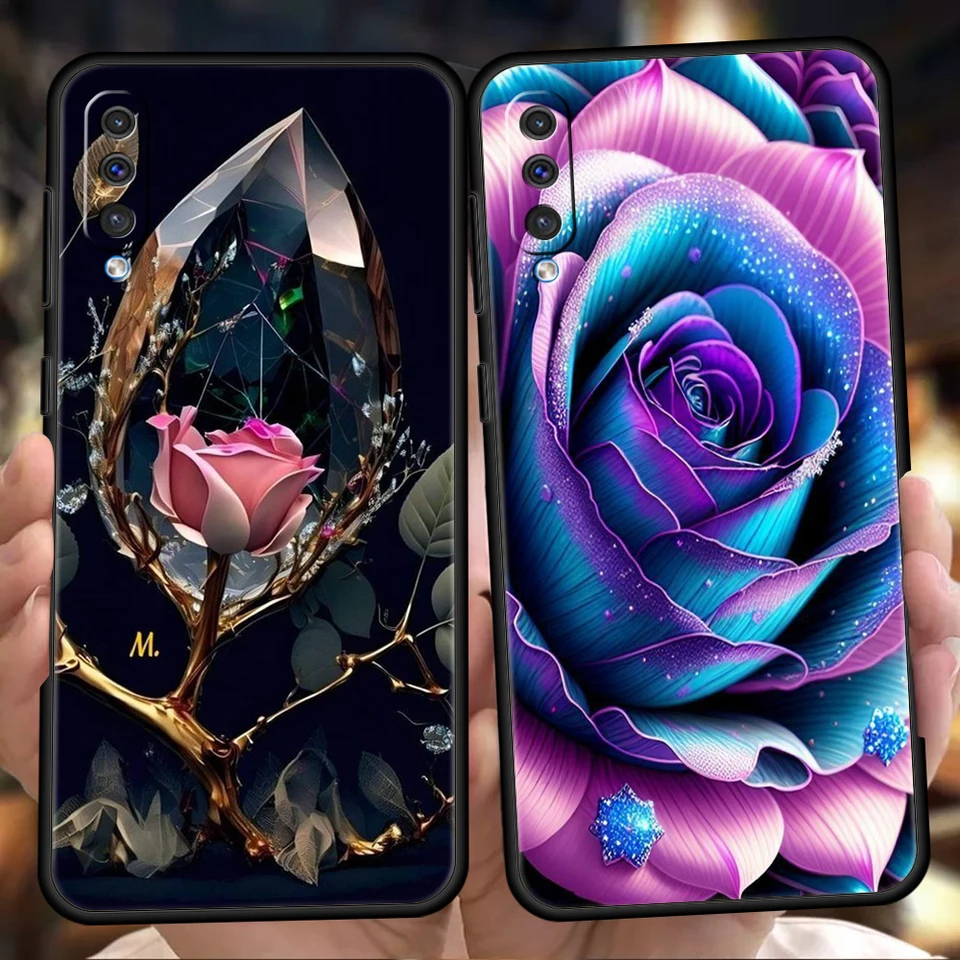 Puzdro na ružový telefón pre Samsung Galaxy A24 A25 A34 A22 A12 A14 A02 A03 A05 A70 A50 A10 A20 5G Silikónový kryt shell Capas Coque Coque Bags