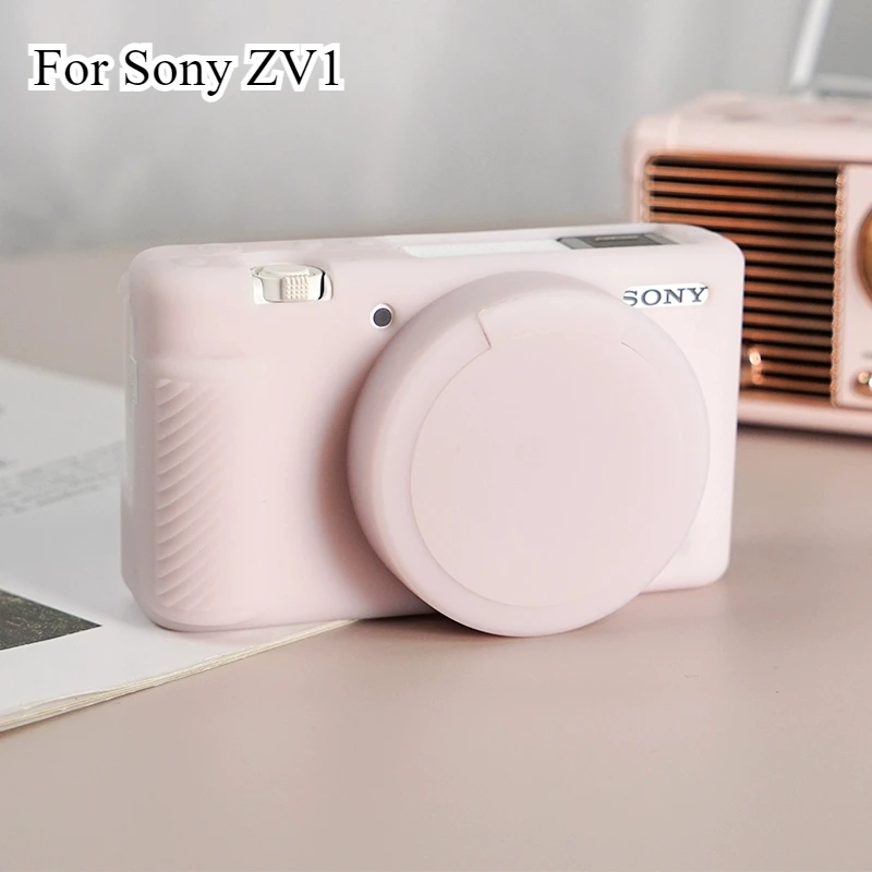 Puzdro na silikónové fotoaparáty pre Sony Zv-1 Zv1 Anti-Strip Scratch odolné so mäkké ochranné kryty škrupiny s príslušenstvom Zv1