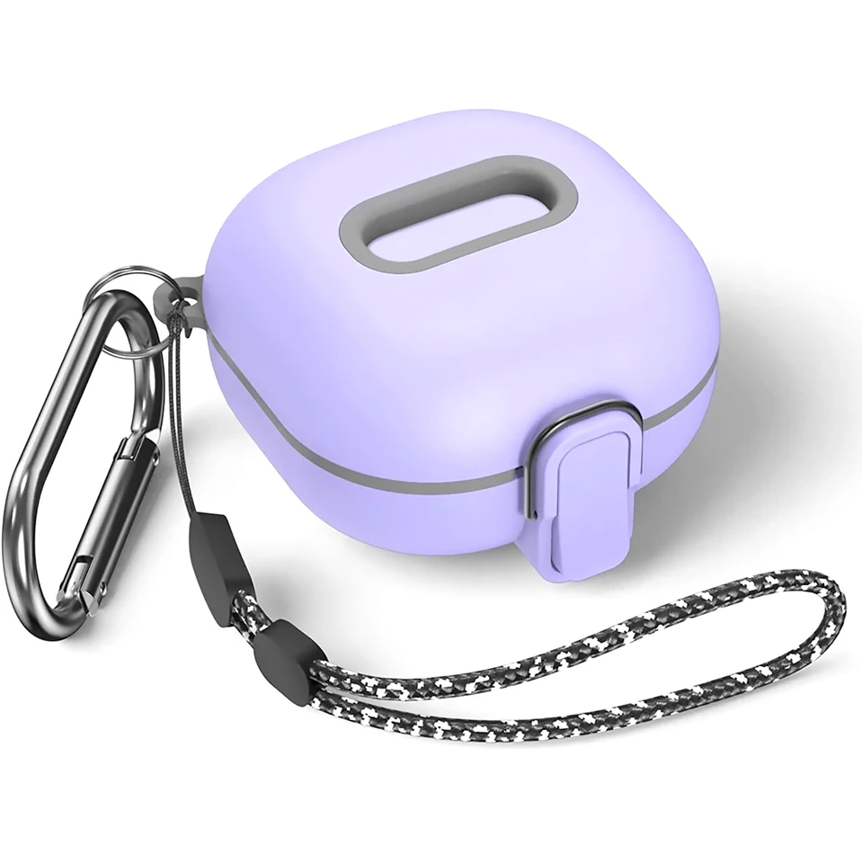 Puzdro na slúchadlá pre Samsung Galaxy Buds 2 Pro / Buds Pro / Buds Live Lock Case Cover Armor s lanovými šnúrkami pre slúchadlá
