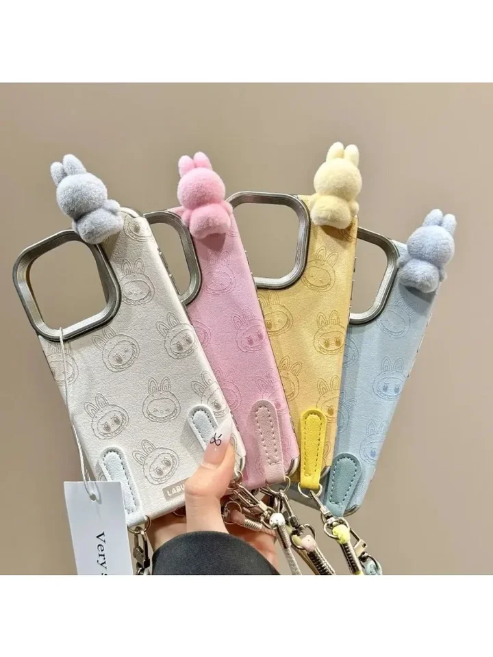 puzdro na telefón iPhone 16/15 PRO 13 14 NOVÉ TRENDY DOLL DOLL LABUBU ANTI - FALL PLATNÉ PASE
