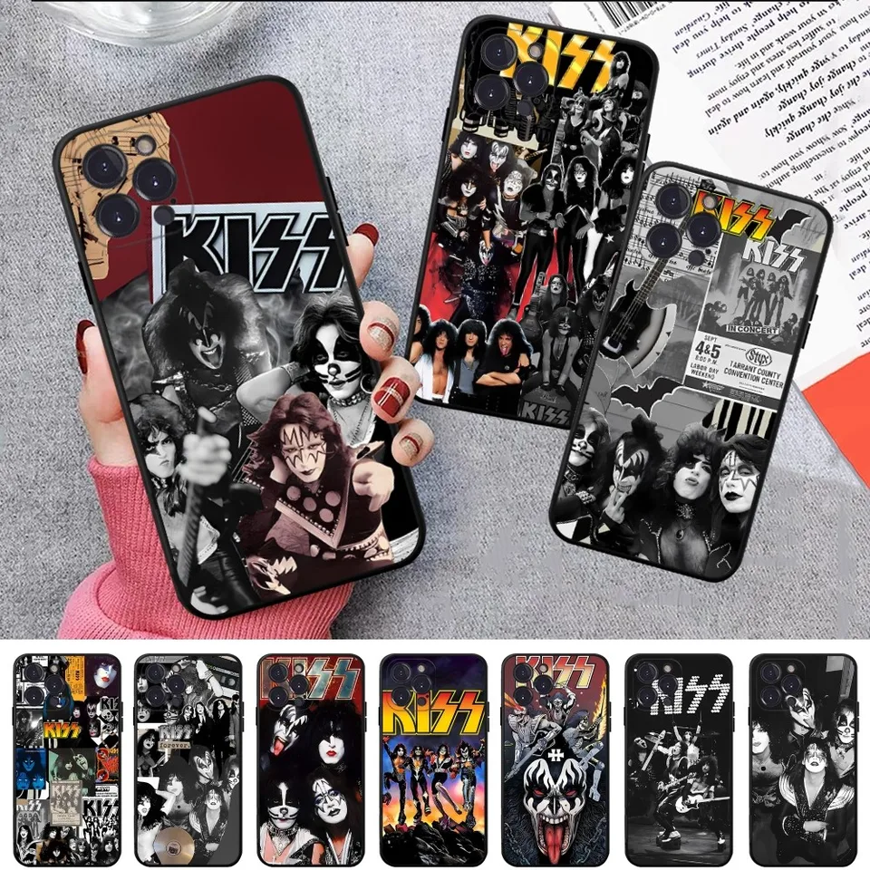 Puzdro na telefón Kiss Band pre iPhone 15 8 7 6 6s Plus x SE 2020 xr xs 14 11 12 13 Mini Pro Max Mobile Case