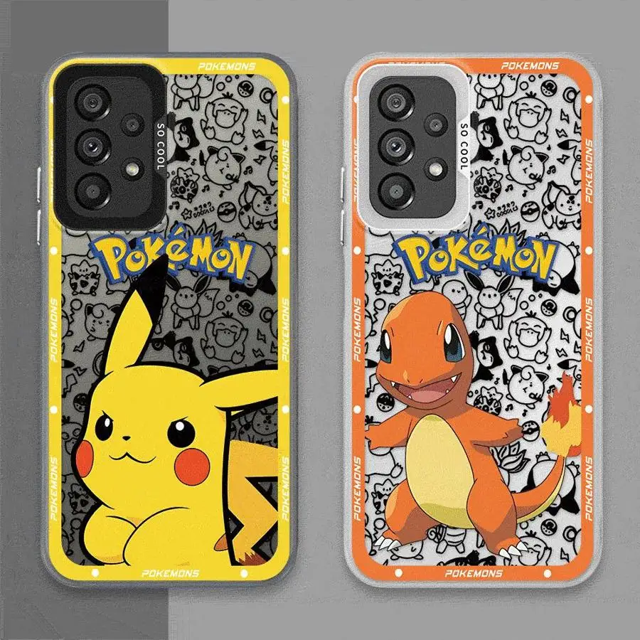 Puzdro na telefón P-Pokemon pre Galaxy A15 A52 A72 A72 4G 5G A25 A52S A53 A54 A55 A73 A73 5G A51 4G BAG BAG