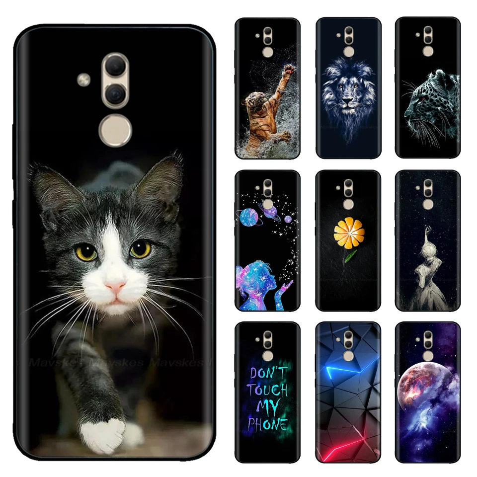 Puzdro na telefón pre huawei mate 20 lite puzdro Soft Silikone Bumper Zadný kryt pre Huawei Maimang7 Mate20 Lite Shockproof Cover Cover