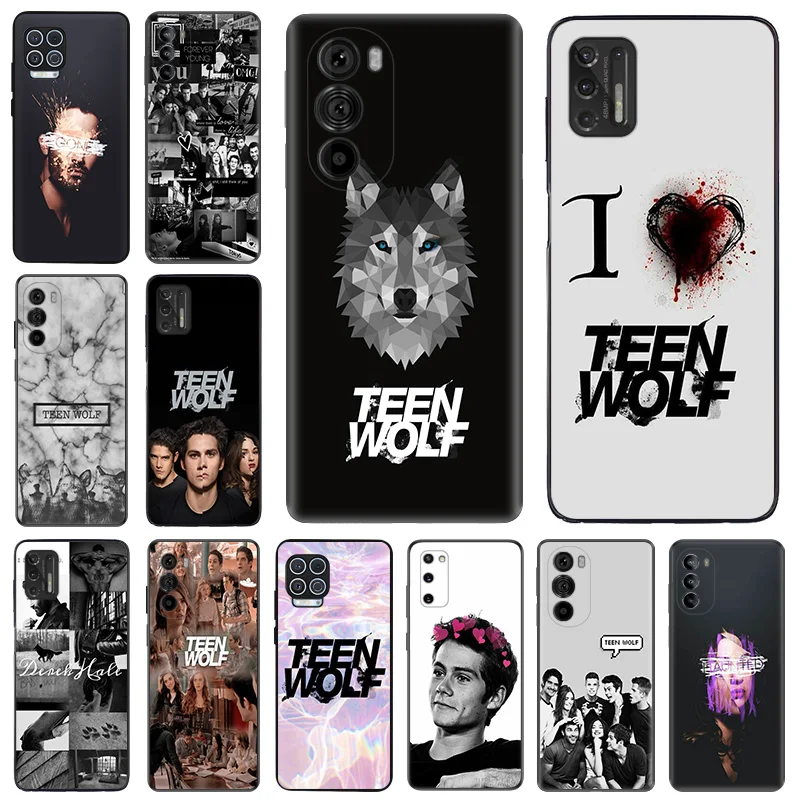 Puzdro na telefón pre Motorola G50 4G G51 G30 G31 G60 G71 G22 G32 G52 G72 G73 G53 G9 G60S Teen Wolf Black Soft Soft Anti-Drop Cover