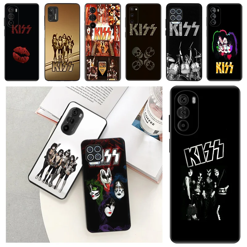 Puzdro na telefón pre Motorola G71 G73 G72 G53 G52 G32 G22 G60 G51 G50 G31 G30 G9 Power Kiss Band Black Soft Ochrana