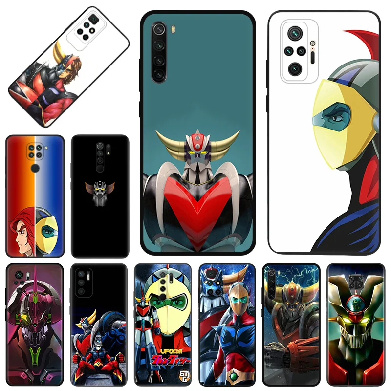 Puzdro na telefón pre Redmi A2 A1 K60 K50 K40 9T 9C 9A 9i Poznámka 9 9S 8T 8 7 Xiaomi CC9PRO UFO Robot Grenker Soft Cover Black Anti-Drop Cover