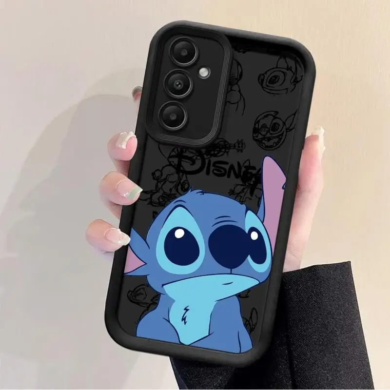 Puzdro na telefón pre Samsung Galaxy A15 A25 A35 A55 A51 A71 A72 A73 A52 A52S A53 A54 5G TPU Silikón Soft Soft Cartoon Disney Stitch Disney Stitch