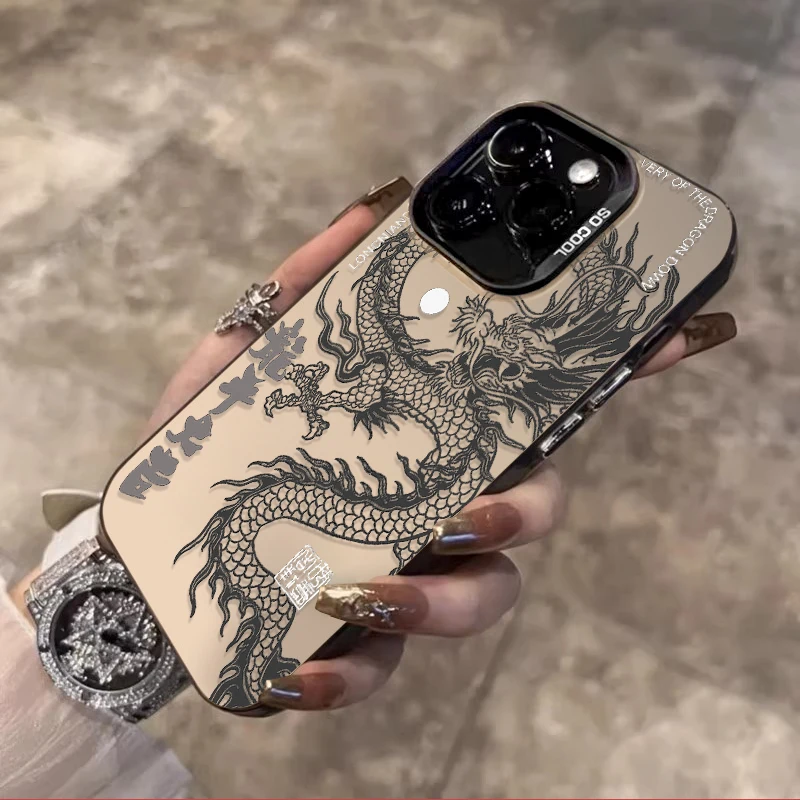 Puzdro na telefón pre Samsung Galaxy A55 A35 A25 A15 A05 A05S 5G A13 A23 A12 A22 A32 A52 A52S A72 A51 A71 4G Čínsky zadný kryt čínskeho draka Dragon