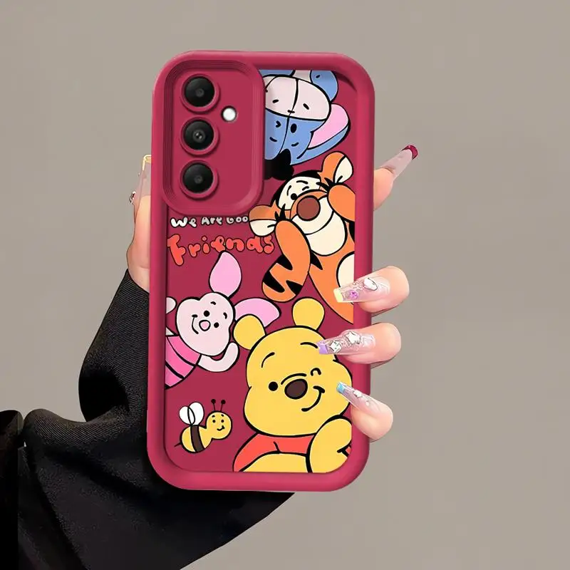 Puzdro na telefón pre Samsung Galaxy A55A25 A11 A12 A13 A24 A22 A23 A32 A52 A53 A73 5G Silikón Soft TPU Disney Winnie Pooh Pooh