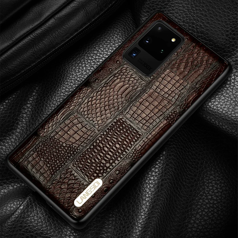 Puzdro na telefón pre Samsung Galaxy Poznámka 20 10 S24 S23 S22 S21 S20 Ultra S10 Plus pravý kožený nárazový odolný zadný kryt