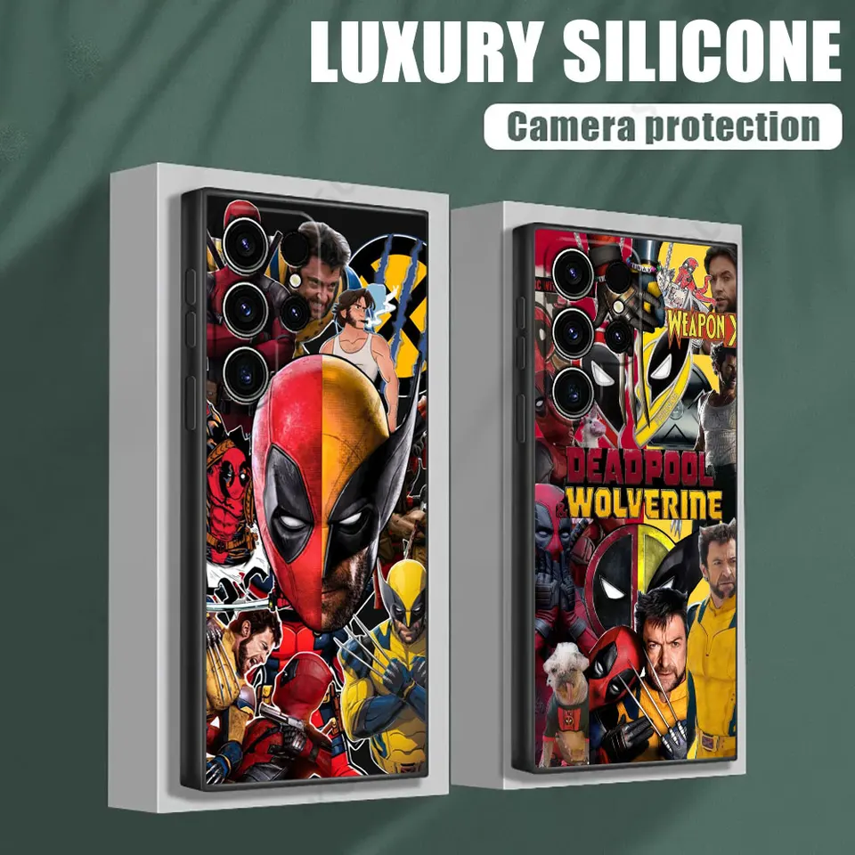 Puzdro na telefón pre Samsung Galaxy S23 S24 Ultra S21 S20 Fe S10 S22 Plus poznámka 20ultra S23 Silikon Cover Cover Deadpool a Wolverine Comics