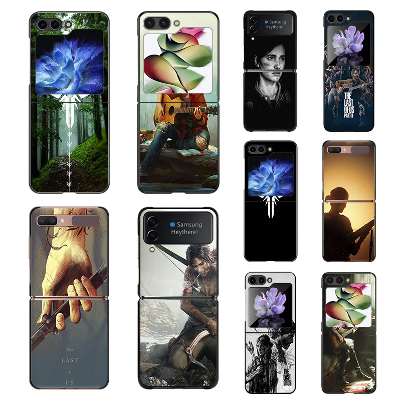 Puzdro na telefón pre Samsung Z Flip 6 5 4 3 Galaxy Zflip6 5G flip5 flip3 flip3 hra Last of Us Black Hard Camera Ochrage Cove